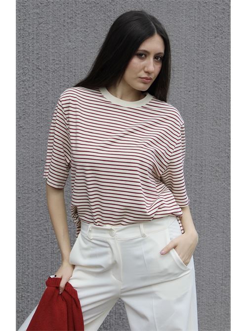 T-shirt manica corta a righe DIECI MINUTI | 551141